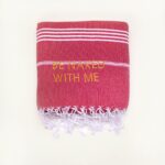 BE NAKED WITH ME Red Turkish Towel