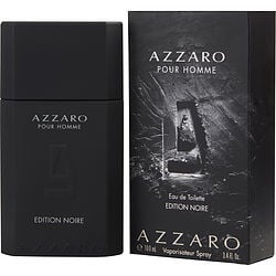 Azzaro Pour Homme Eau De Toilette bottle, showcasing a sleek, classic design with a golden amber fragrance, representing a bold and timeless masculine scent.