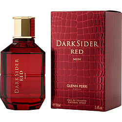 Glenn Perri Darksider Red EDT 3.4 oz perfume bottle displayed on a clean background, emphasizing its sleek design and branding.