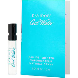 Cool Water Davidoff Eau De Toilette Spray bottle with fresh, oceanic scent featuring mint, lavender, and amber notes for men’s fragrance.