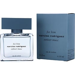 Narciso Rodriguez Vetiver Musc fragrance bottle with elegant design, featuring notes of cardamom, vetiver, and musk for a sophisticated and masculine scent.